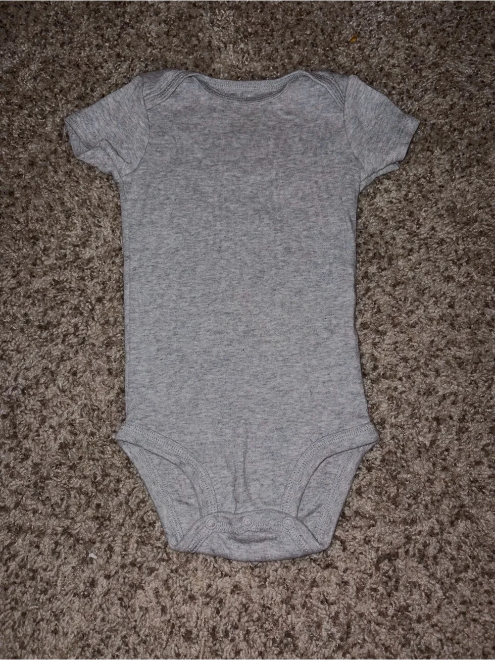 Carter's Heather Gray Short-Sleeve Baby Bodysuit